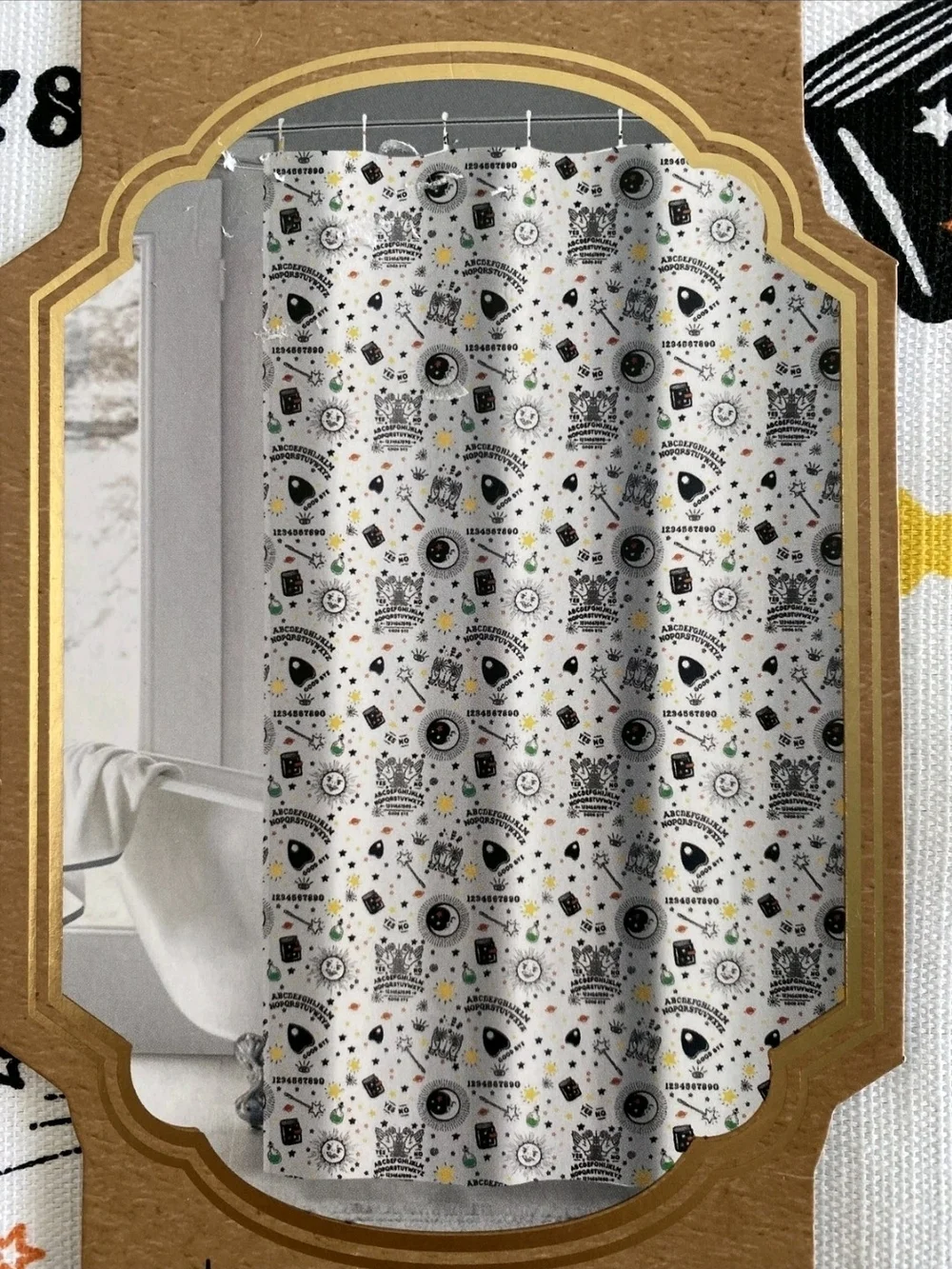 Bourbun St. Apothecary Witchy Cotton Shower Curtain